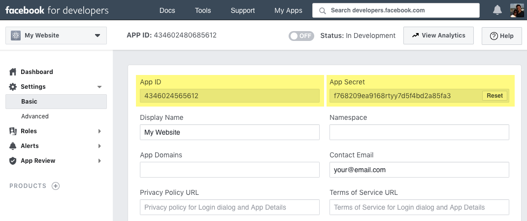 How to generate Facebook App ID and App Secret, by Priyanka Kondajji